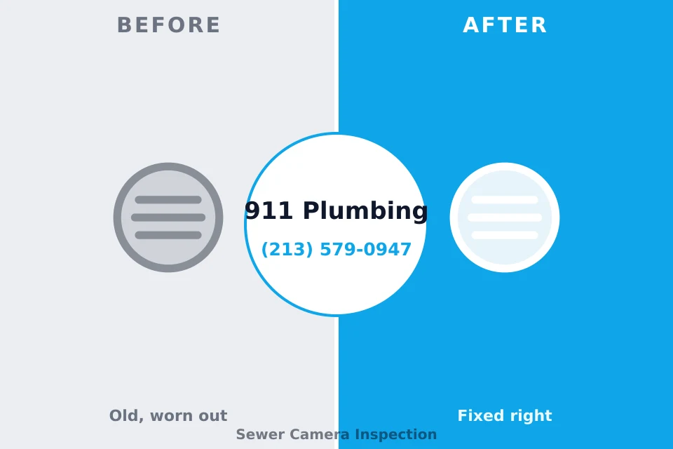 Before and after: plumbing repair Cherry Hill, VA